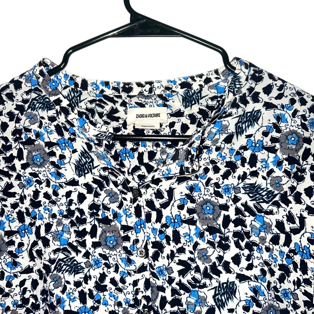 Zadig & Voltaire‎ Tafi Soft Flower Block Shirt Large - Picture 4 of 8